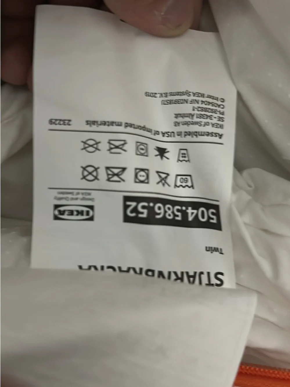 IKEA STJÄRNBRÄCKA White Comforter/Duvet